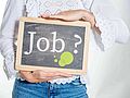 Tafel und der Aufschrift Job